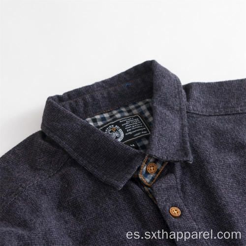 Chaqueta de camisa gruesa de otoño invierno de manga larga para hombre